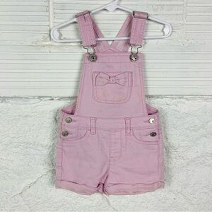 Jordache Light Pink Bow Kids shortalls Overalls size 3T